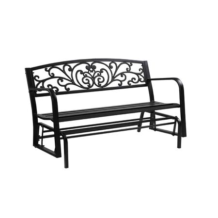 Living Accents Steel Bench Glider