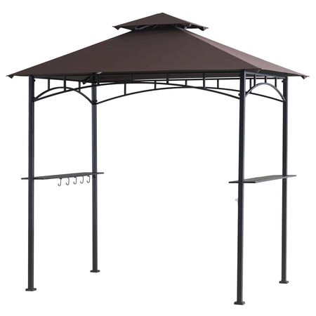 Living Accents Polyester Grill Gazebo 8 ft. H x 5 ft. W