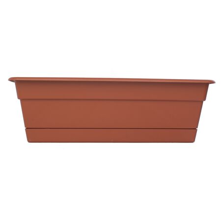 Bloem 5.75 in. H X 18 in. W X 7.5 in. D Plastic Window Box Terracotta