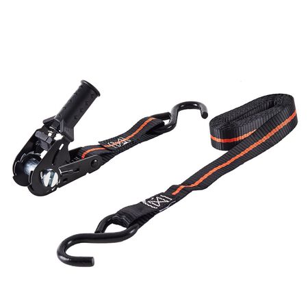 Keeper 1 in. W X 8 ft. L Black/Orange Ratchet Tie Down Strap 500 lb 4 pk