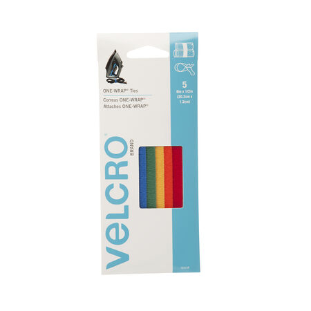 Velcro One-Wrap Ties 8 in. L 5 pk