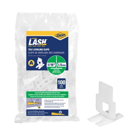 QEP Lash 1/8 in. H X 1/16 in. W Plastic Tile Spacer Clips 100 pk