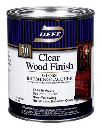 Deft Gloss Clear Oil-Based Brushing Lacquer 1 qt