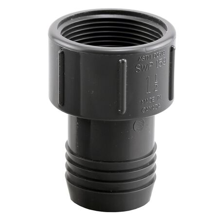 Boshart Industries Schedule 80 1-1/2 in. Insert in. X 1-1/2 in. D FPT Polypropylene Female Adapter 5
