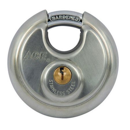 Ace 2-3/4 in. H X 2-3/4 in. W X 1-1/16 in. L Stainless Steel 4-Pin Cylinder Shrouded Padlock