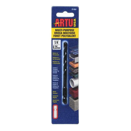 ARTU 1/4 in. X 4-1/8 in. L Carbide Tipped Drill Bit Quick-Change Hex Shank 1 pc
