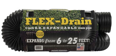 Flex-Drain 25 ft. L x 3-3/4 in. Dia. x 4 in. Dia. Poly Drain Pipe