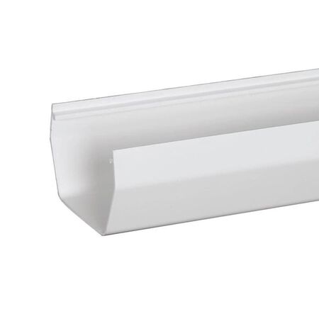 Amerimax 4 in. H X 5 in. W X 120 in. L White Vinyl U Gutter