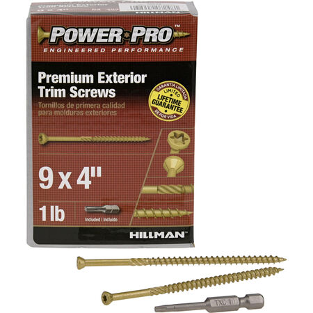 Power Pro Exterior Trim Screws 9" x 4" Star Drive - 1 lb.