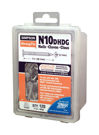 Simpson Strong-Tie Round 1-1/2 in. L Wood Joiner Nail Smooth Hot-Dipped Galvanized Stainless S