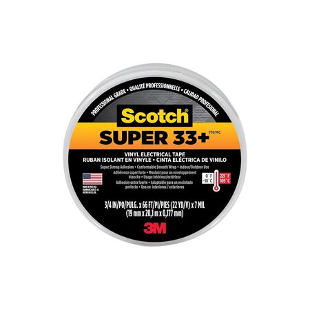 Scotch 3/4 W x 66 ft. L Black Vinyl Electrical Tape