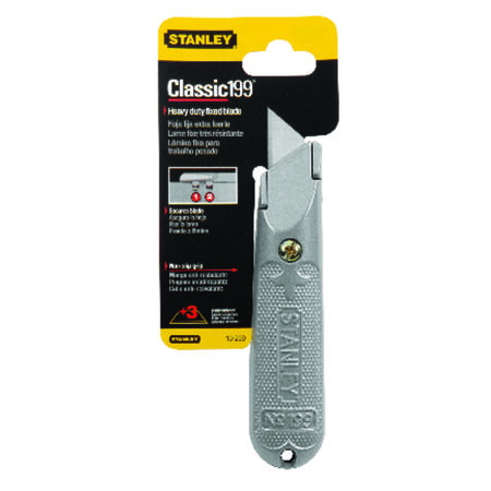 Stanley Classic 199 5-3/8 in. Fixed Blade Utility Knife Gray 1 pk
