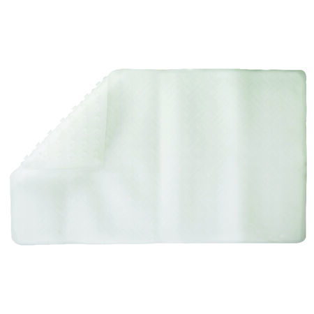 Living Accents 28 in. L X 16 in. W Clear Thermo Plastic Elastomer Bath Mat Latex Free