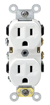 Leviton Electrical Receptacle 15 amps 5-15R 125 volts White