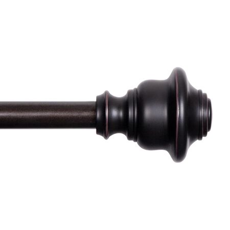 Kenney Fast Fit Weathered Brown Finn Curtain Rod 36 in. L X 66 in. L