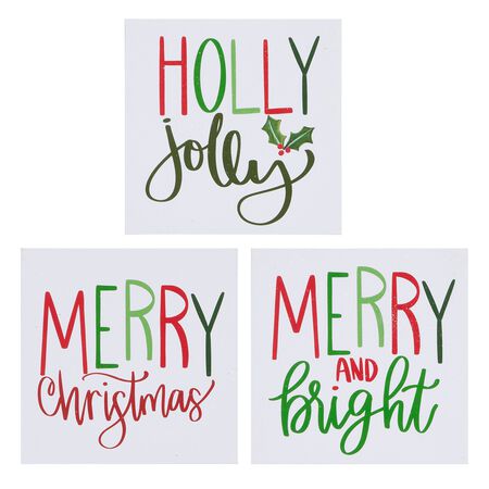 Raz Imports 5 in. Holiday Block