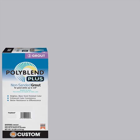 Custom Building Products Polyblend Plus Indoor and Outdoor Platinum Non-Sanded Grout 10 lb.
