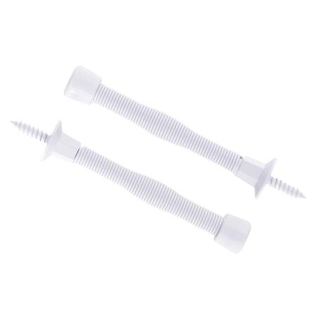 Ace 3 in. W Metal White Spring Door Stop Mounts to door and wall 0 in.