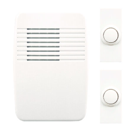 Heath Zenith White Plastic Wireless Door Chime Kit