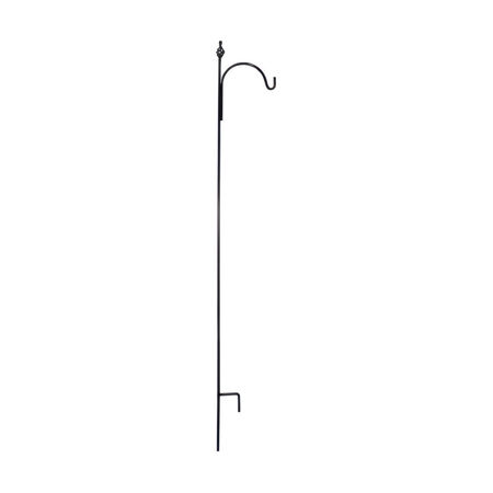 American Gardenworks Short Single Hanger with Spiral Twist, Black