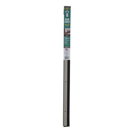 M-D Silver Aluminum/Vinyl Sweep For Doors 36 in. L X 1/4 in.