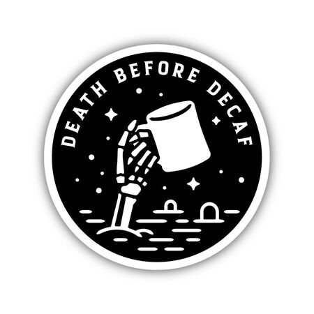 Sticker Northwest Death Before Decaf, Vinyl