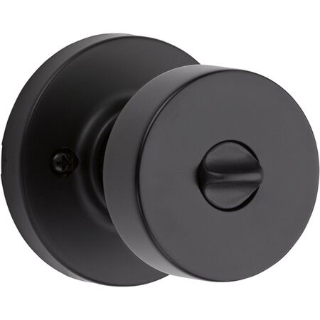 Kwikset Signature Series Pismo Iron Black Entry Door Knob KW1 2-1/4 in.
