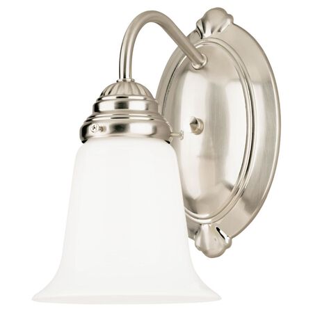 Westinghouse White Brushed Nickel Glass Wall Fixture 1