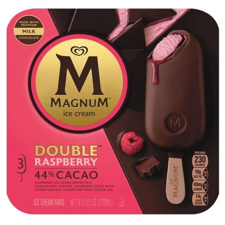 Magnum Ice Cream, Bar, Double Raspberry, 9.12 oz