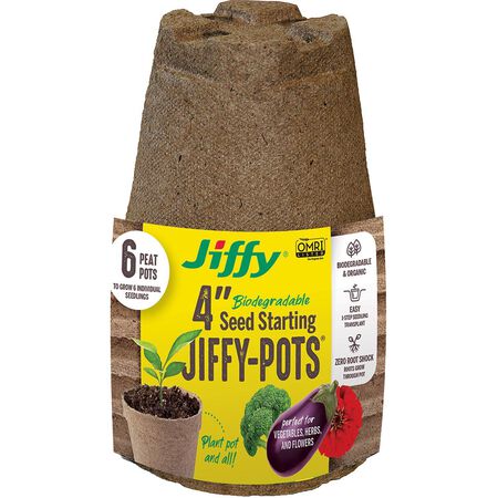 Jiffy 4 in. H X 4 in. W Peat Pot 6 pk