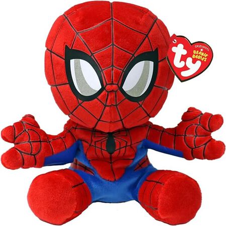 Ty - Marvel Collection, Spiderman, All Your Favorite Heroes in Floppy Version, Soft Plush to Collect, Gift Idea for Young and Old - 20 cm - T44007