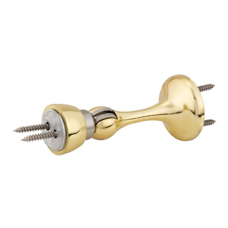 Ace Metal Bright Gold Magnetic Door Stop Mounts to door 0 in.