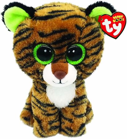 TY Beanie Boos Tiggy Plush Tiger Brown 15 cm