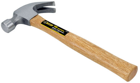 Steel Grip 16 oz Smooth Face Claw Hammer Wood Handle