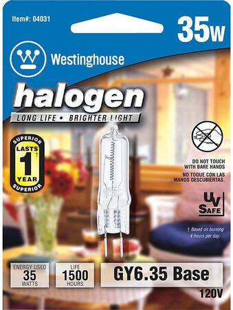 Westinghouse Halogen Light Bulb 35 watts 380 lumens Tubular T4 1.94 in. L White 1 pk