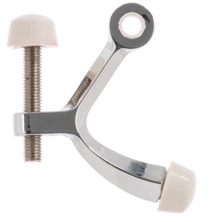Ace 2-5/8 in. W Metal Chrome Silver Hinge Pin Door Stop Mounts to door and wall 0 in.