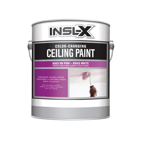 Insl-X Flat White Color Changing Ceiling Paint Interior 1 gal
