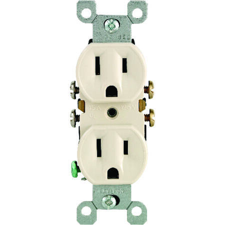 Leviton Electrical Receptacle 15 amps 5-15R 125 volts Light Almond