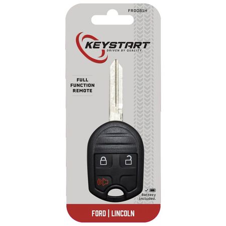 Hillman KeyStart 9977340 Plastic Black Automotive Double Sided FOB Blank Key for Ford