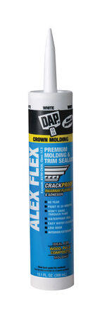 DAP Alex Flex White Acrylic Latex Interior Molding and Trim Adhesive Caulk 10.1 oz.