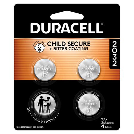 Duracell Lithium Coin 2032 3 V 225 mAh Security and Electronic Battery 4 pk