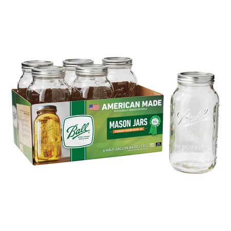 Ball Wide Mouth Mason Jar 64 oz 6 pk