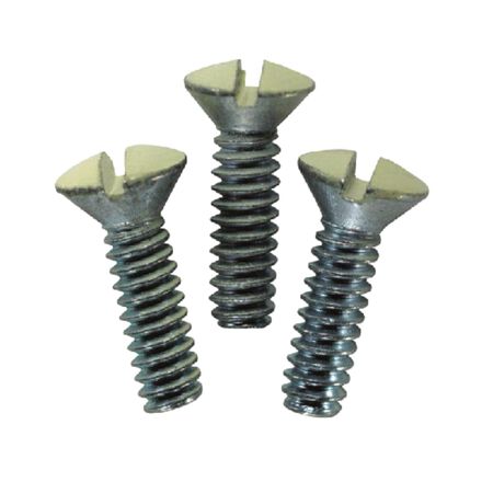 Leviton Ivory Metal Wall Plate Screws 20 pk