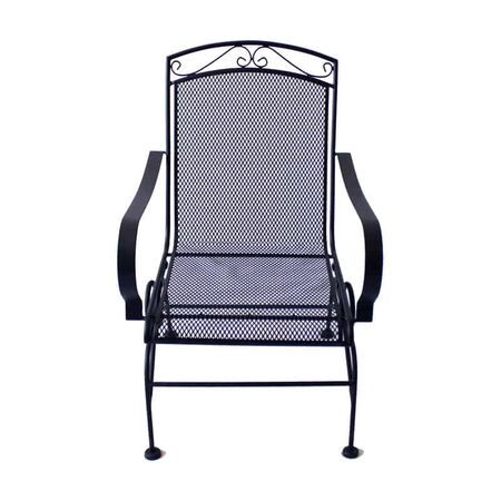 Living Accents Winston Black Steel Frame Spring Dining Chair
