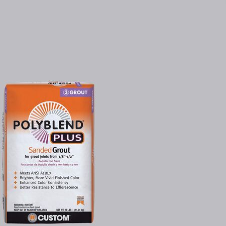 Custom Building Products Polyblend Plus Indoor and Outdoor Platinum Sanded Grout 25 lb.
