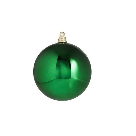 Raz Imports 6 in. SHINY GREEN BALL ORNAMENT