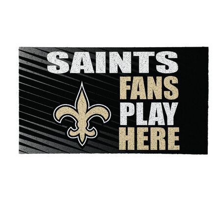 Evergreen New Orleans Saints Fan PVC Mat, 28 in. x 16 in.