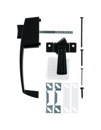 Ace Black Black Steel Push Button Latch 1 pk