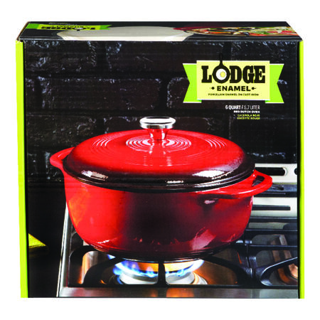 Lodge Cast Iron Dutch Oven 10.5 in. 6 Red