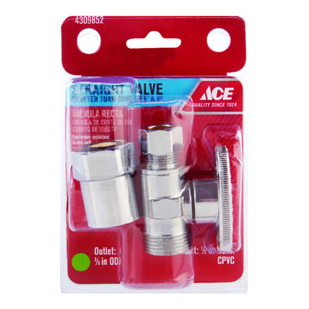 Ace CPVC Compression Brass Shut-Off Valve
